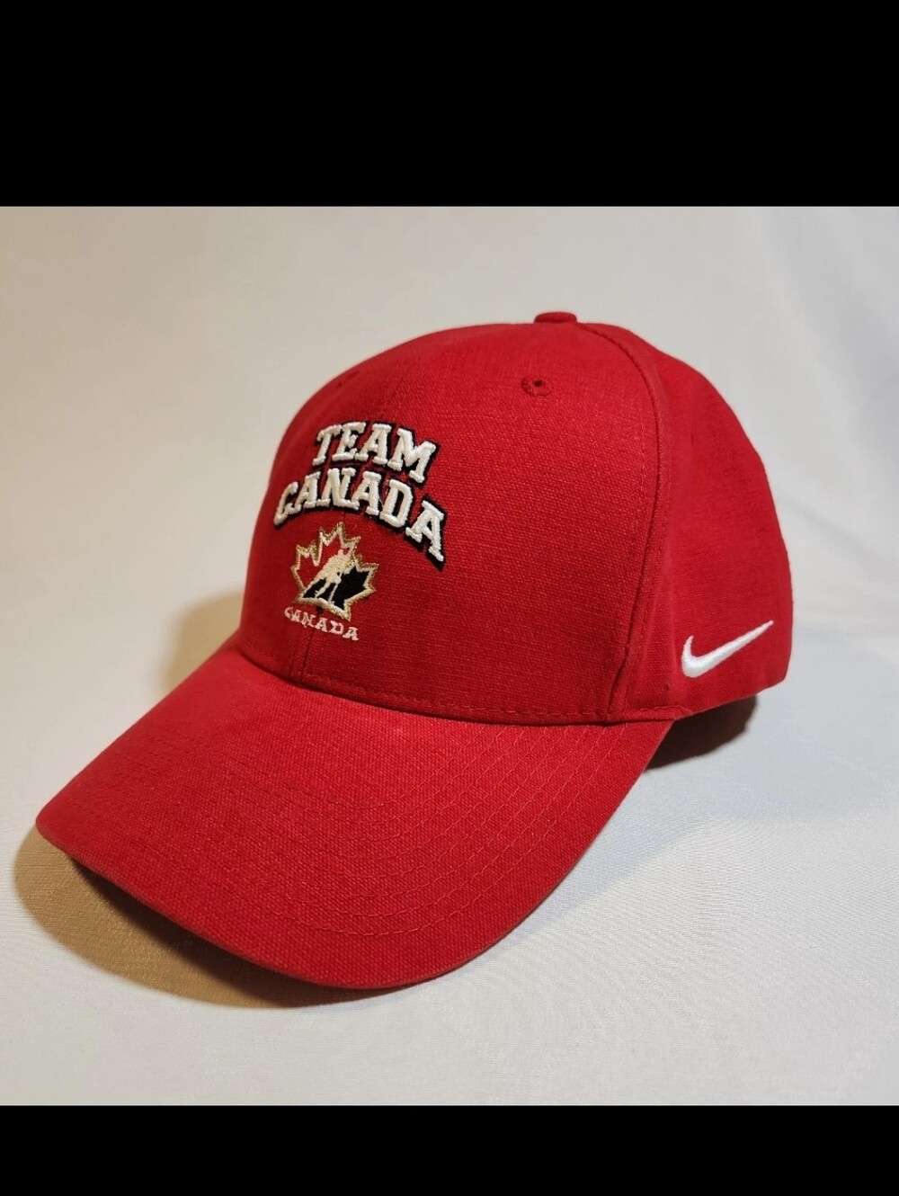 Vintage Y2K Nike Bauer Team Canada Hat Hockey Logo Red Adjustable Cap